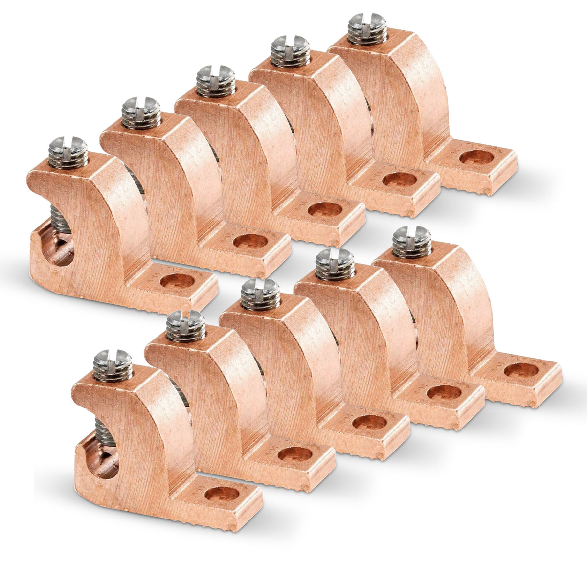 ISPINNER 6pcs Aluminum Lay-in Lug AWG 14-4 Copper Conductor Connector For Grounding And Bonding