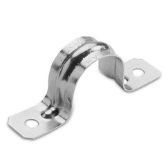 2 Hole Rigid Pipe Straps - Heavy Duty - Steel