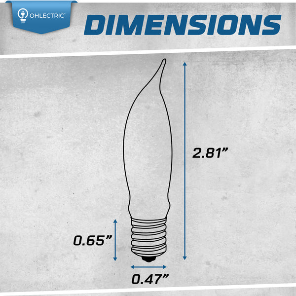 CA5 Incandescent Decorative Light Bulb - Pack of 12