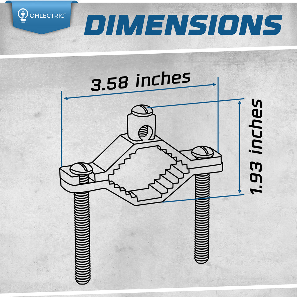 Copper Ground Pipe Clamps - Direct Burial