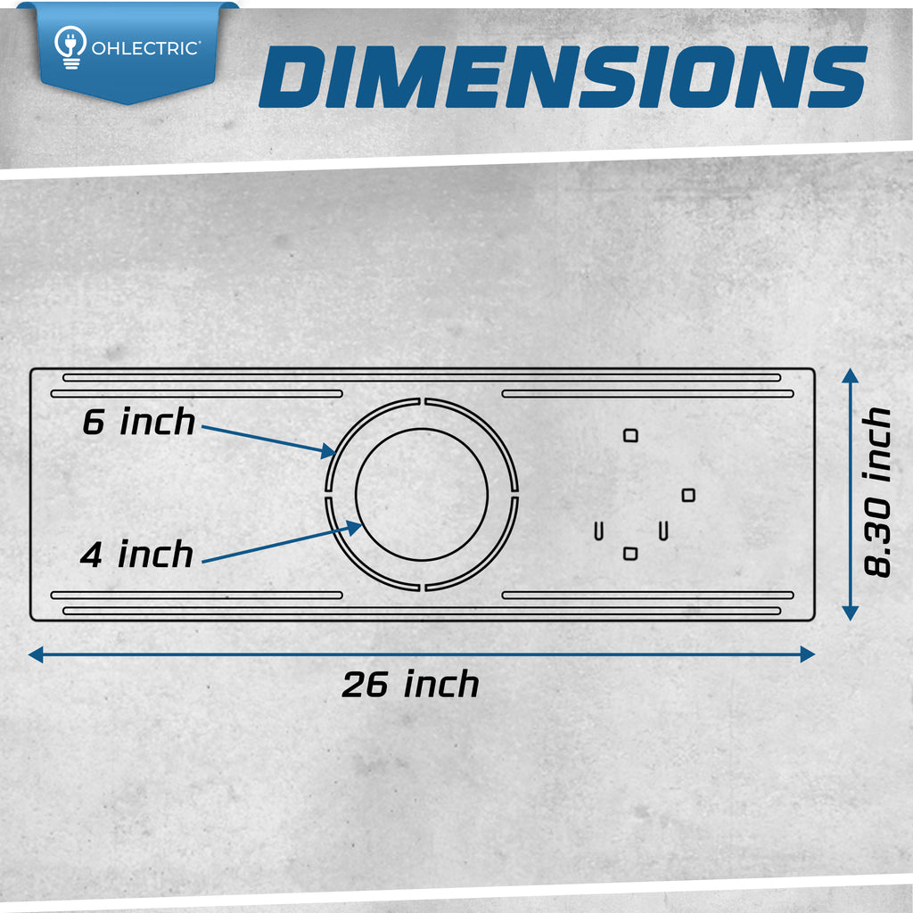 Mounting Plate for Recessed Lights - Pack of 6