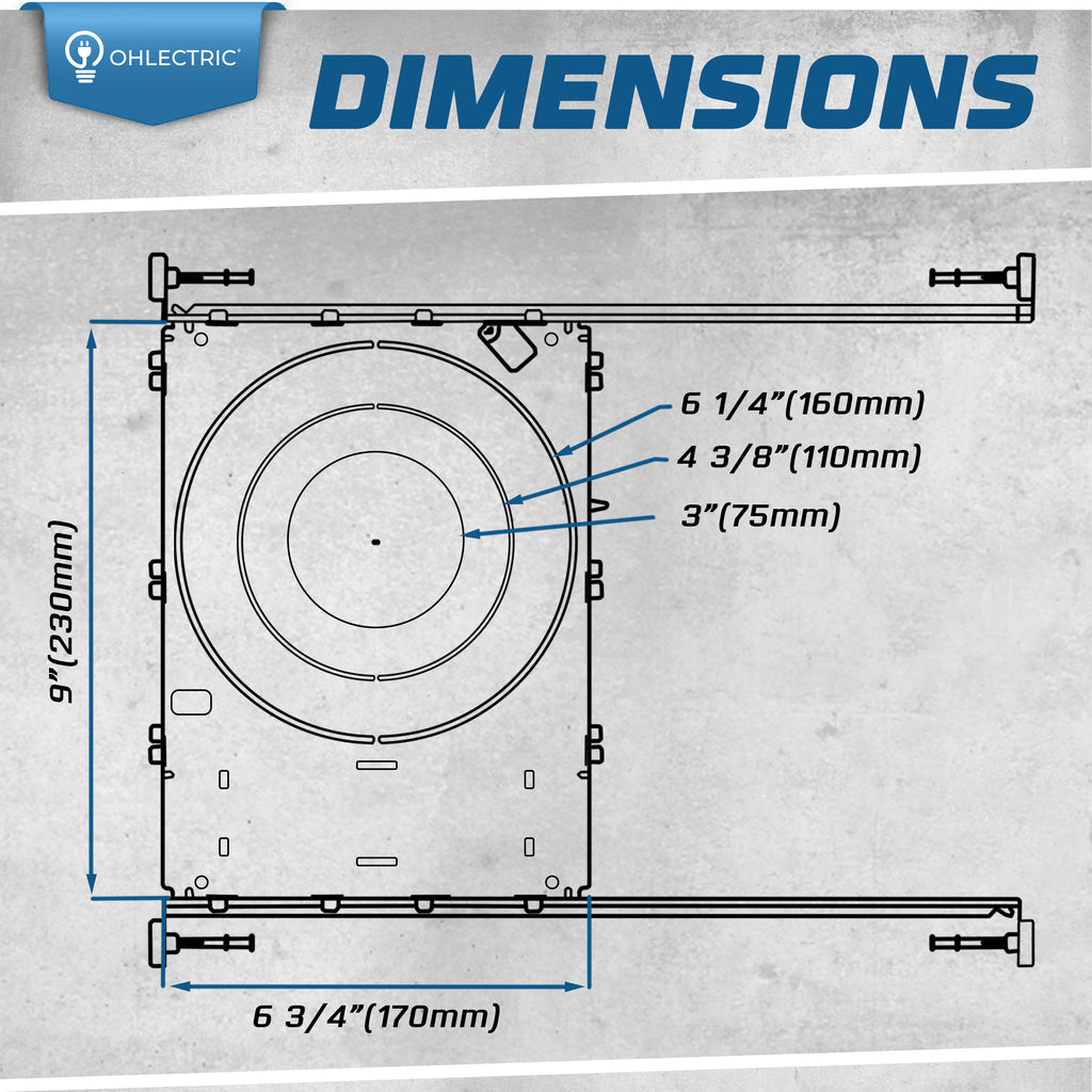 New Construction Flange Rough-in Plate - Pack of 6