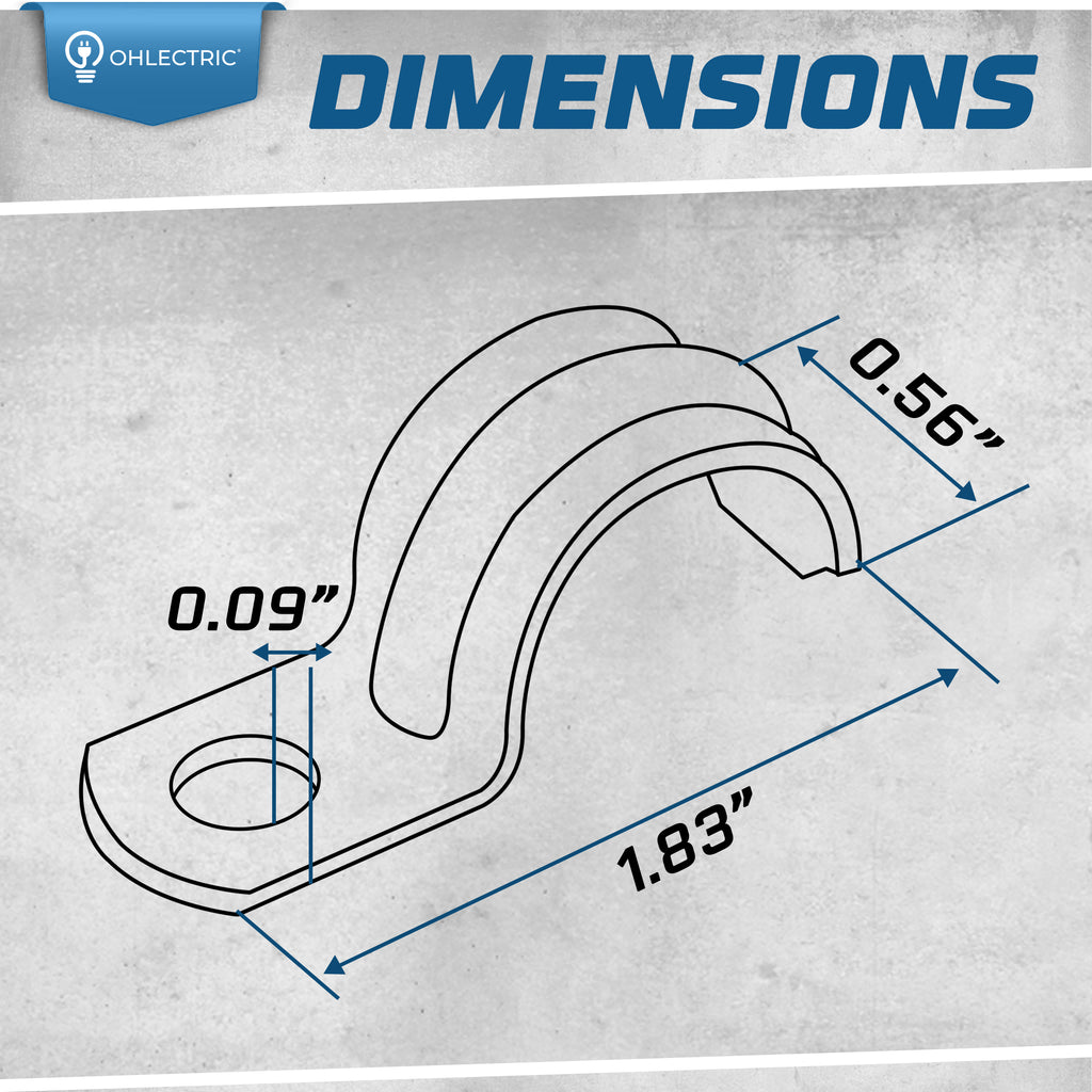 1-Hole Pipe Strap for EMT Conduits
