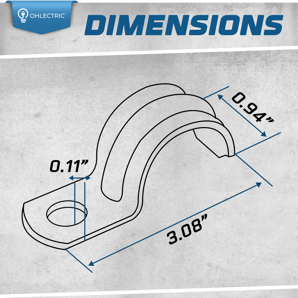 1-Hole Pipe Strap for EMT Conduits
