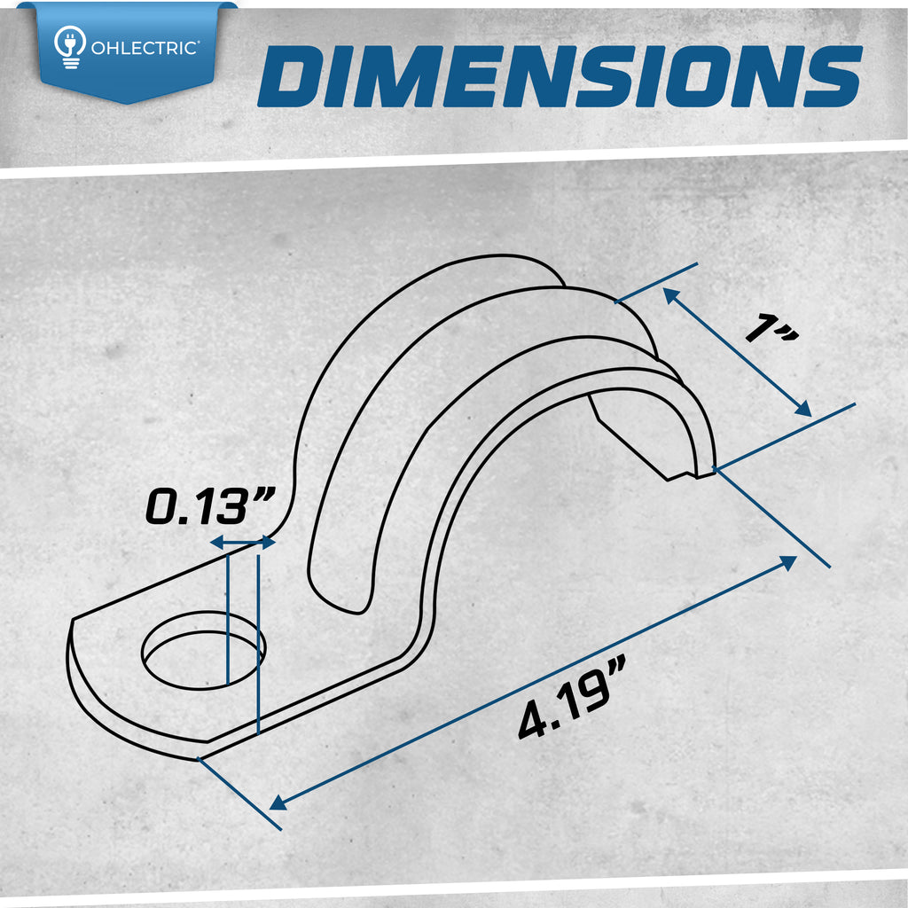 1-Hole Pipe Strap for EMT Conduits