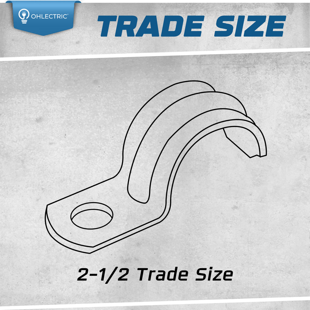 1 Hole Rigid Pipe Strap - Heavy Duty Rigid - Steel