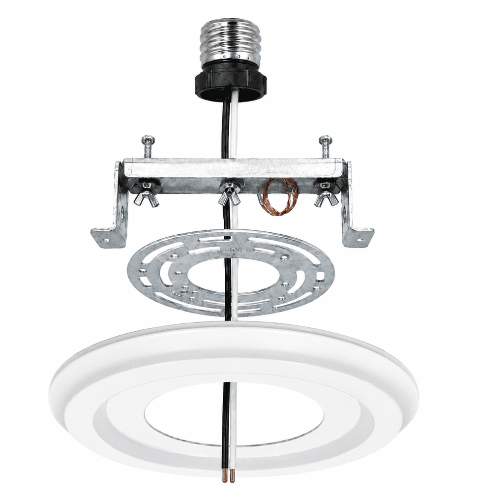 Recessed Light Converter Kit – Fits 4" to 6" Recessed Cans, White, Up to 55 lb, Indoor Retrofit Adapter for Pendant, Chandelier, Ceiling Fixture or Fan