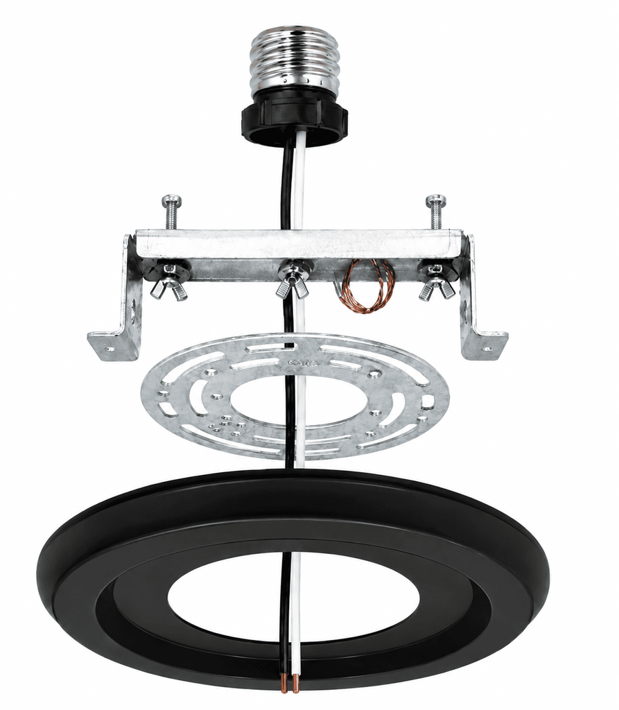 Recessed Light Converter Kit – Fits 4" to 6" Recessed Cans, White, Up to 55 lb, Indoor Retrofit Adapter for Pendant, Chandelier, Ceiling Fixture or Fan