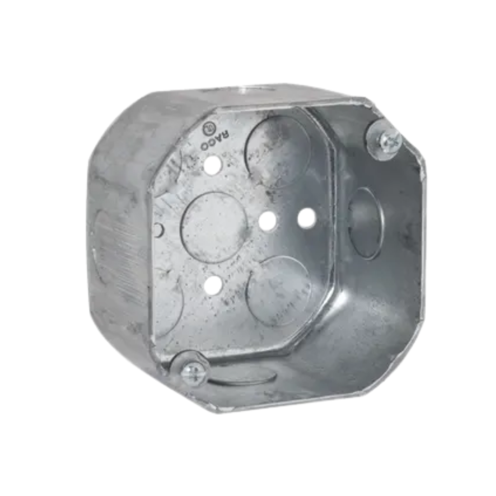 4" Octagon Steel Electrical Boxes – 2-1/8" Deep