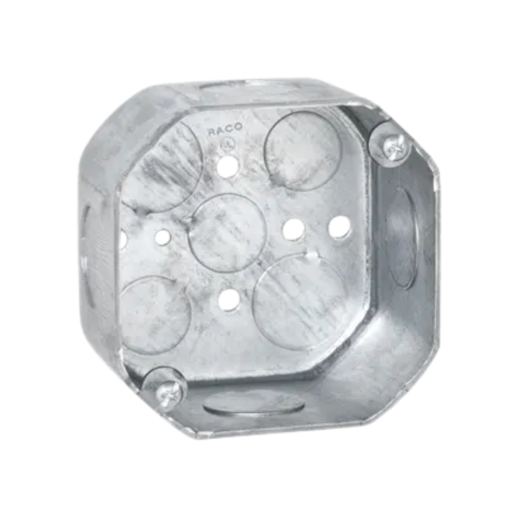 4" Octagon Steel Electrical Boxes – 2-1/8" Deep