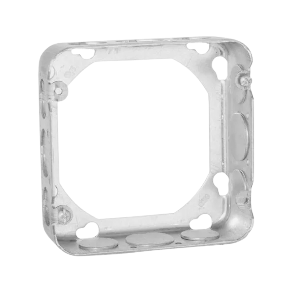 4-11/16" Square Steel Box Extensions (Drawn Steel with Conduit Knockouts)