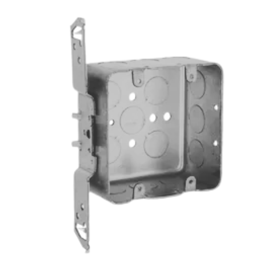 4" Two-Device Handy Boxes – Drawn Steel with Conduit Knockouts (2-1/8" Deep)