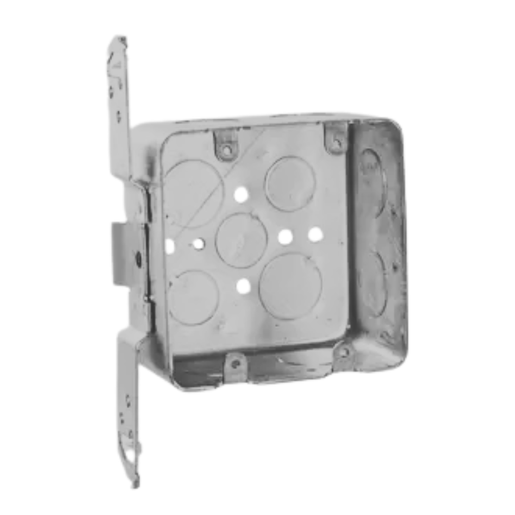 4" Two-Device Handy Boxes – Drawn Steel with Conduit Knockouts (2-1/8" Deep)