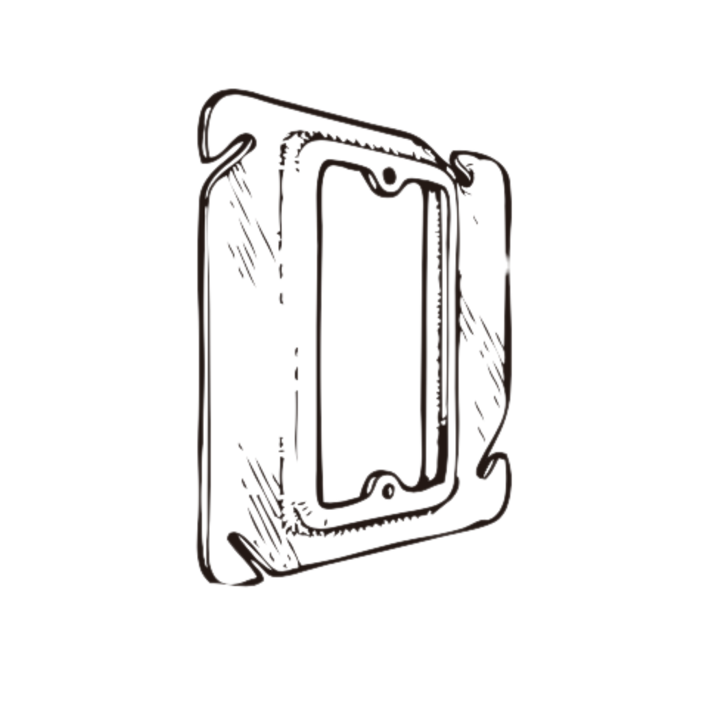 4" Square Single Device Steel Covers