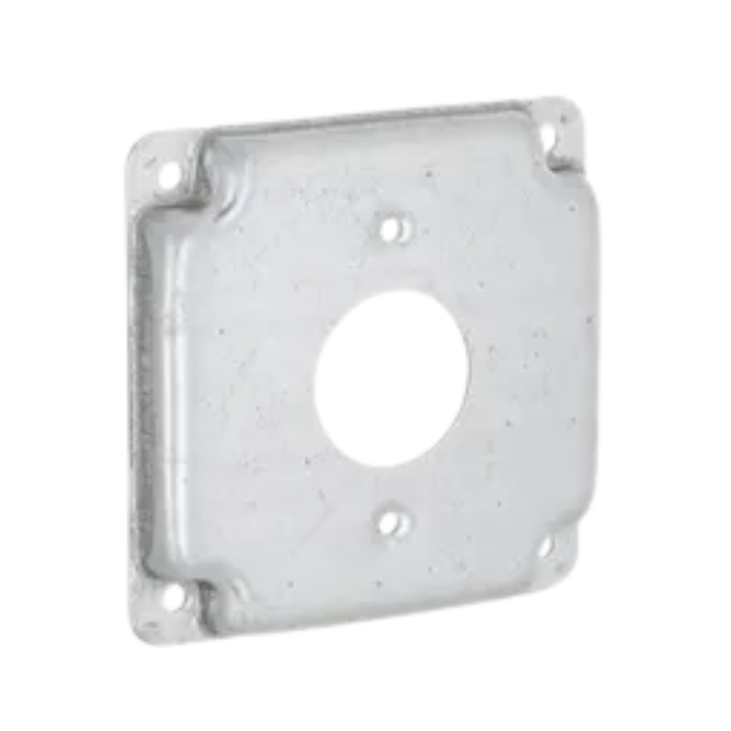 4" Square Exposed Work Covers – Raised 1/2" (Crushed Corner Steel)