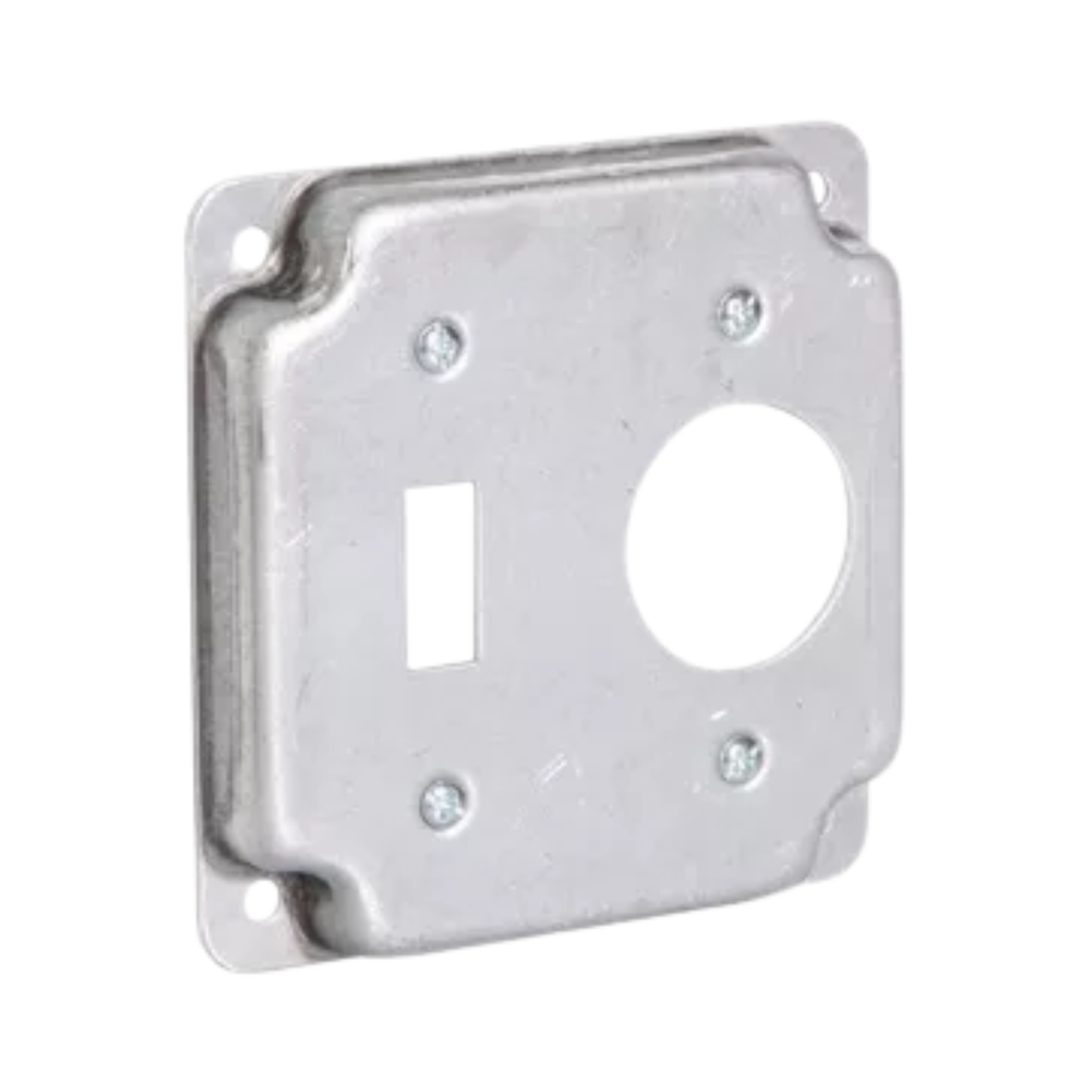 4" Square Exposed Work Covers – Raised 1/2" (Crushed Corner Steel)