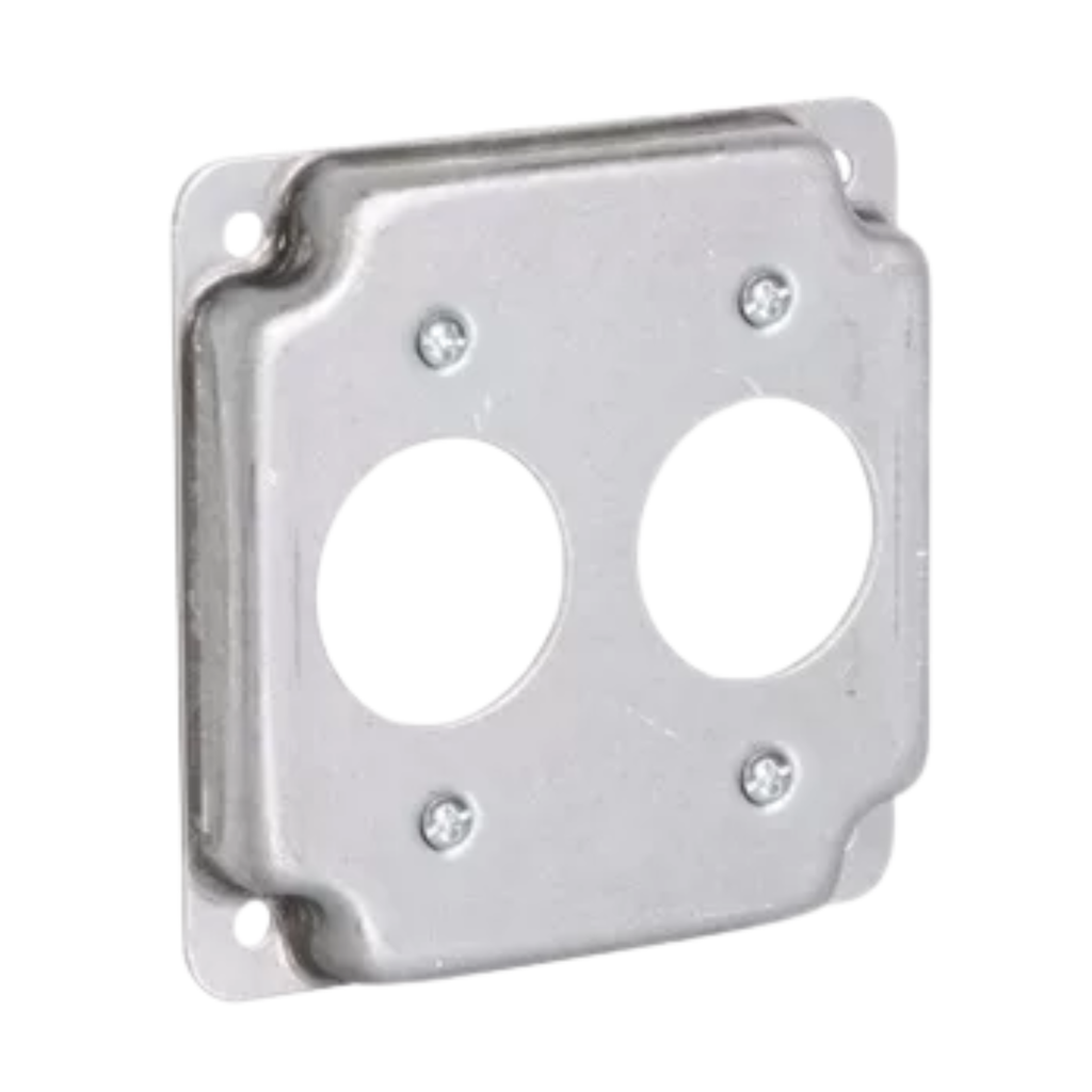 4" Square Exposed Work Covers – Raised 1/2" (Crushed Corner Steel)