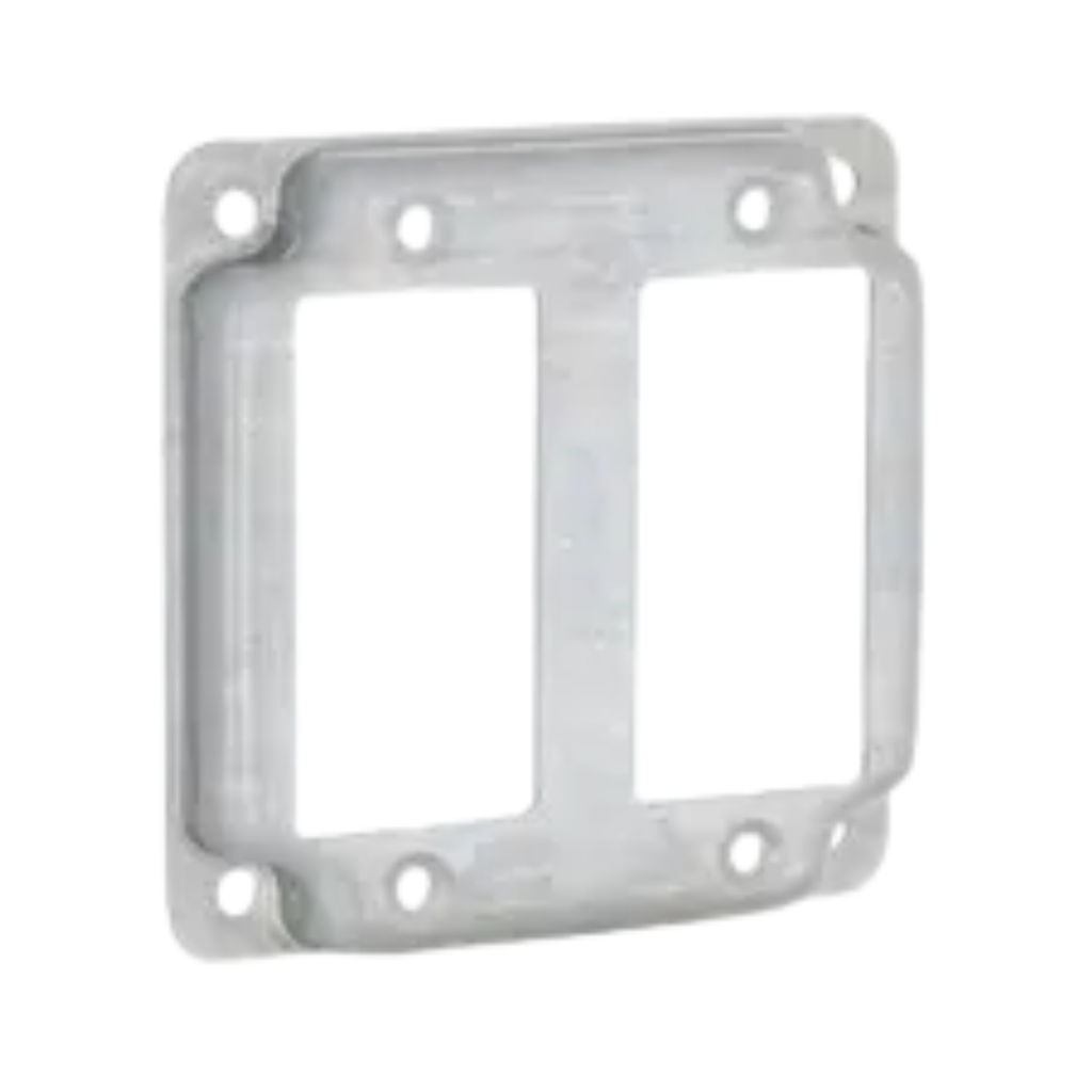 4" Square Exposed Work Covers – Raised 1/2" (Crushed Corner Steel)