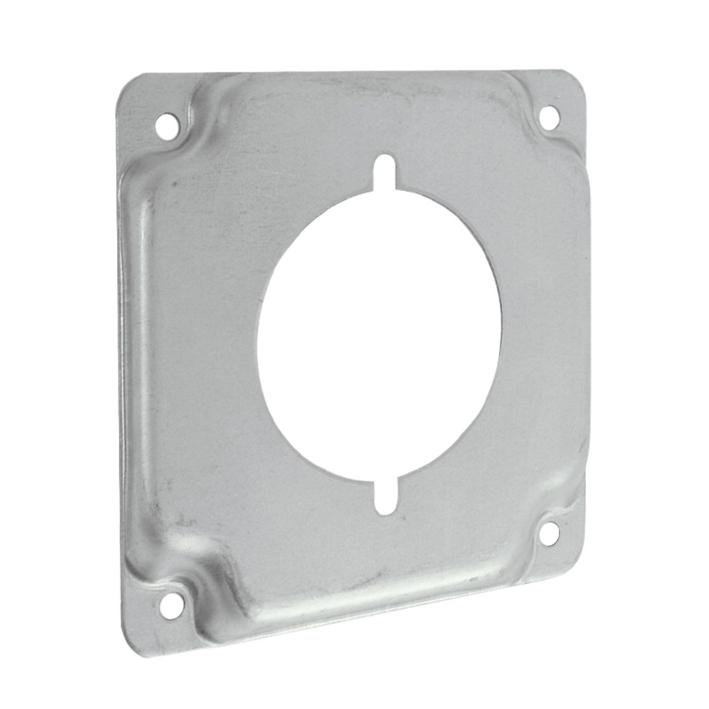 4" Square Exposed Work Covers – Raised 1/2" (Crushed Corner Steel)