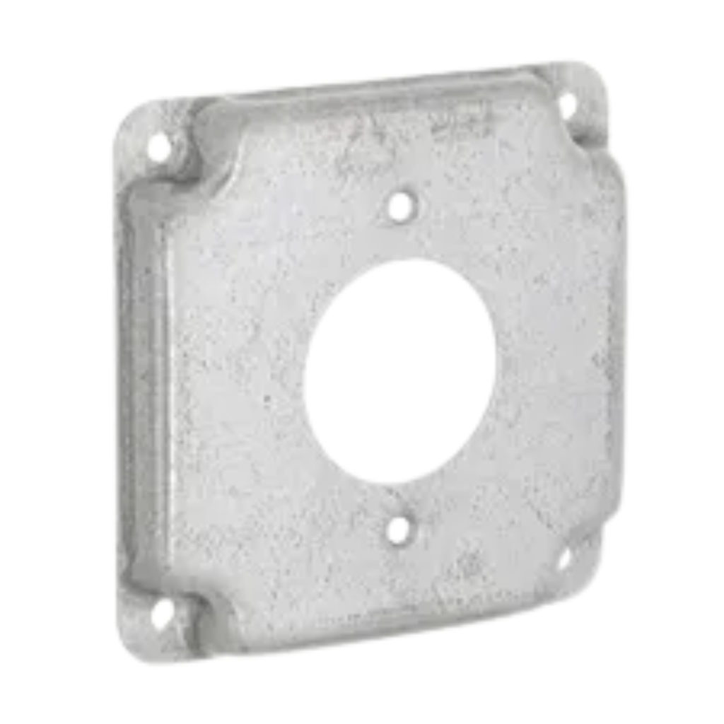 4" Square Exposed Work Covers – Raised 1/2" (Crushed Corner Steel)