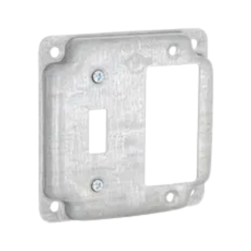 4" Square Exposed Work Covers – Raised 1/2" (Crushed Corner Steel)