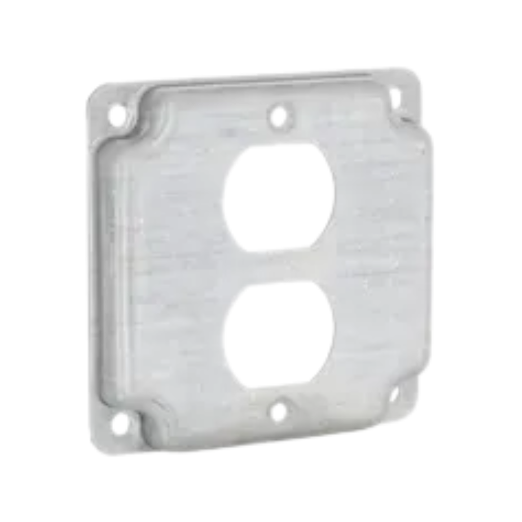 4" Square Exposed Work Covers – Raised 1/2" (Crushed Corner Steel)