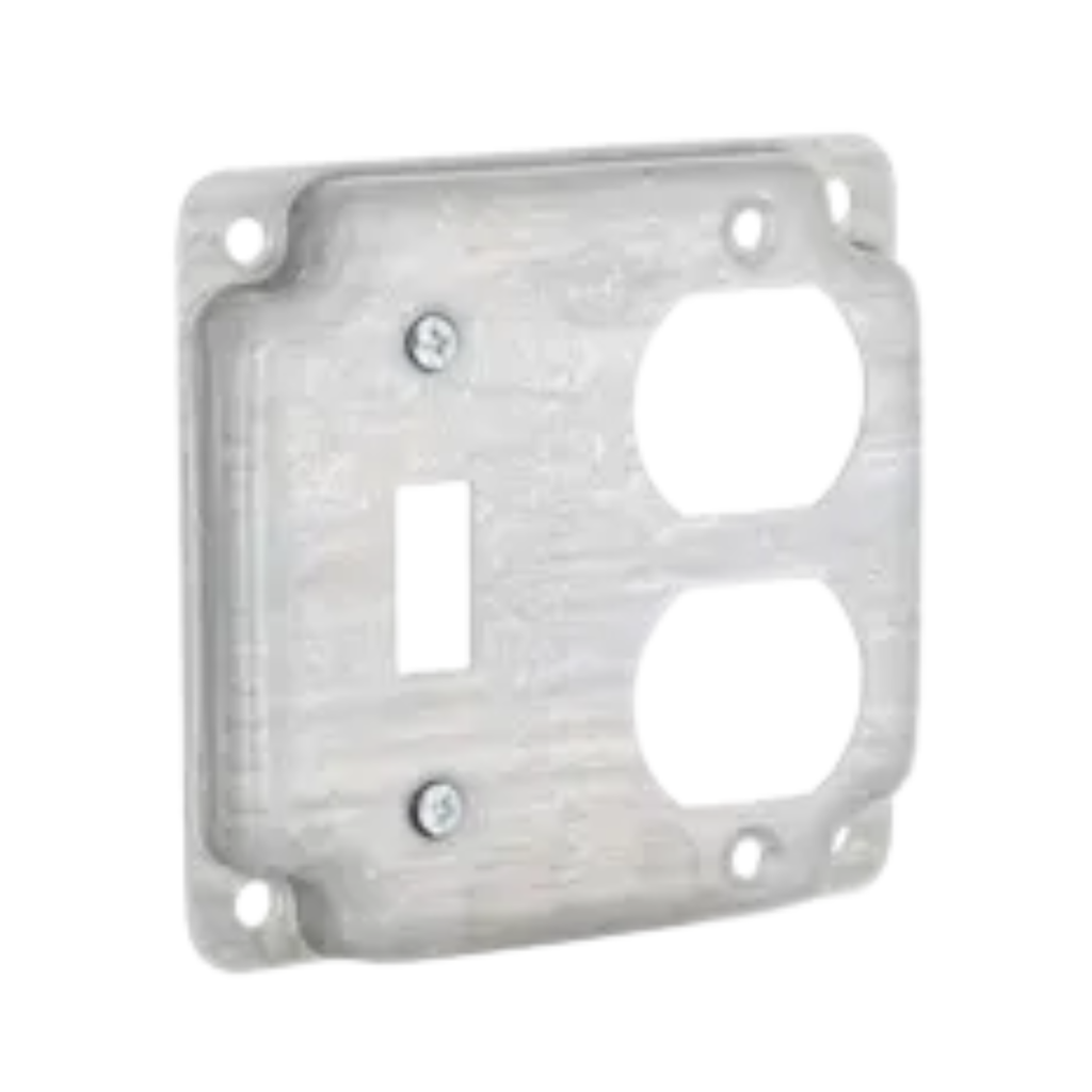 4" Square Exposed Work Covers – Raised 1/2" (Crushed Corner Steel)