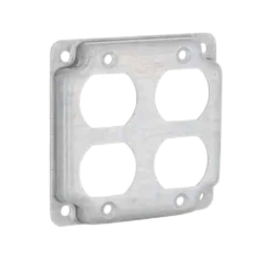 4" Square Exposed Work Covers – Raised 1/2" (Crushed Corner Steel)