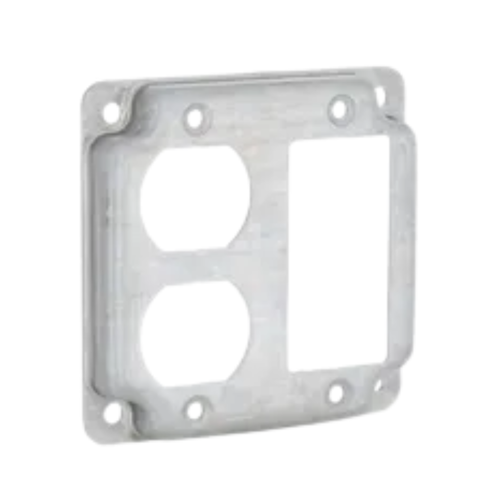 4" Square Exposed Work Covers – Raised 1/2" (Crushed Corner Steel)