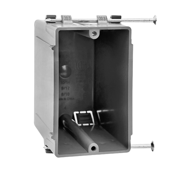 New Work PVC Nail-On Electrical Boxes (1-Gang)