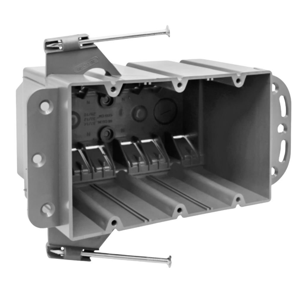 New Work PVC Nail-On Electrical Boxes – Deep Style (1–4 Gang)