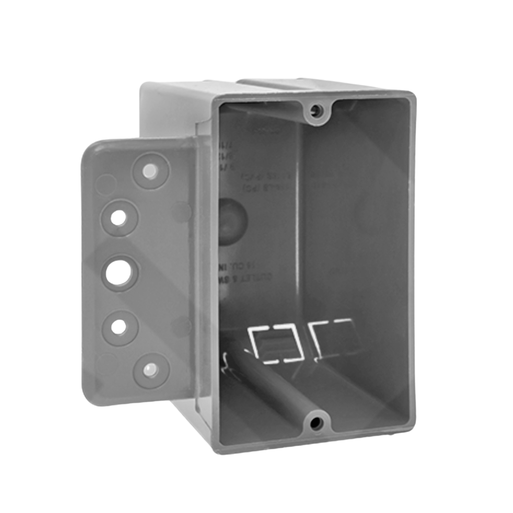 PVC New Work Electrical Boxes with Brackets (1 & 2 Gang)