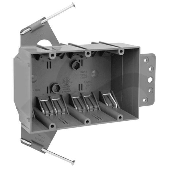 New Work PVC Nail-On Electrical Boxes – 2, 3 & 4 Gang