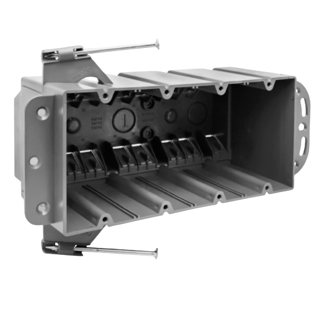 New Work PVC Nail-On Electrical Boxes – Deep Style (1–4 Gang)
