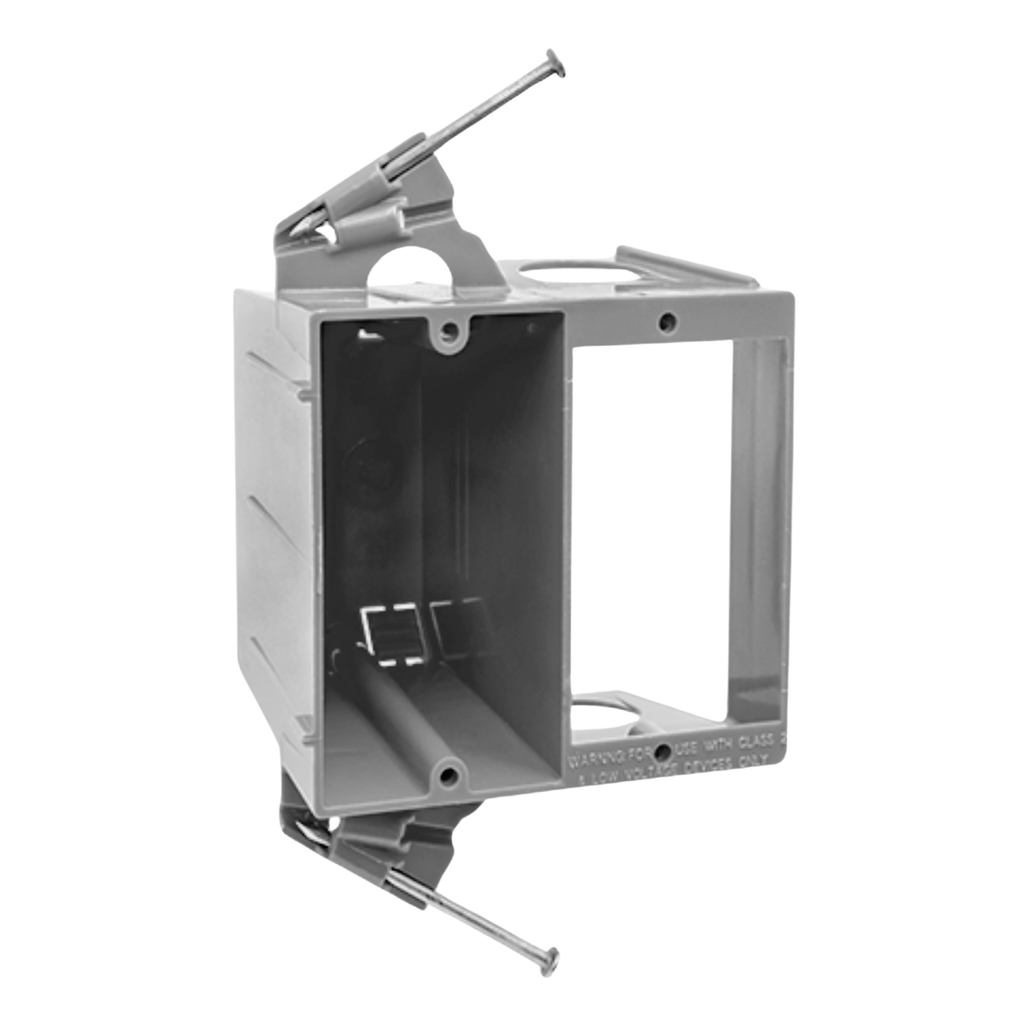 PVC Dual Voltage Electrical Box / Bracket – 2 Gang