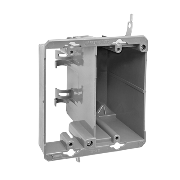 PVC Dual Voltage Electrical Box / Bracket – 2 Gang