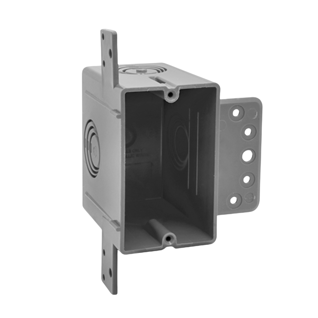 PVC New Work Electrical Boxes with Eccentric Knockouts (1 & 2 Gang)