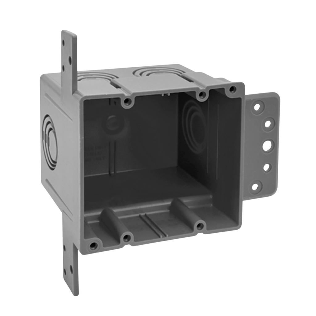 PVC New Work Electrical Boxes with Eccentric Knockouts (1 & 2 Gang)