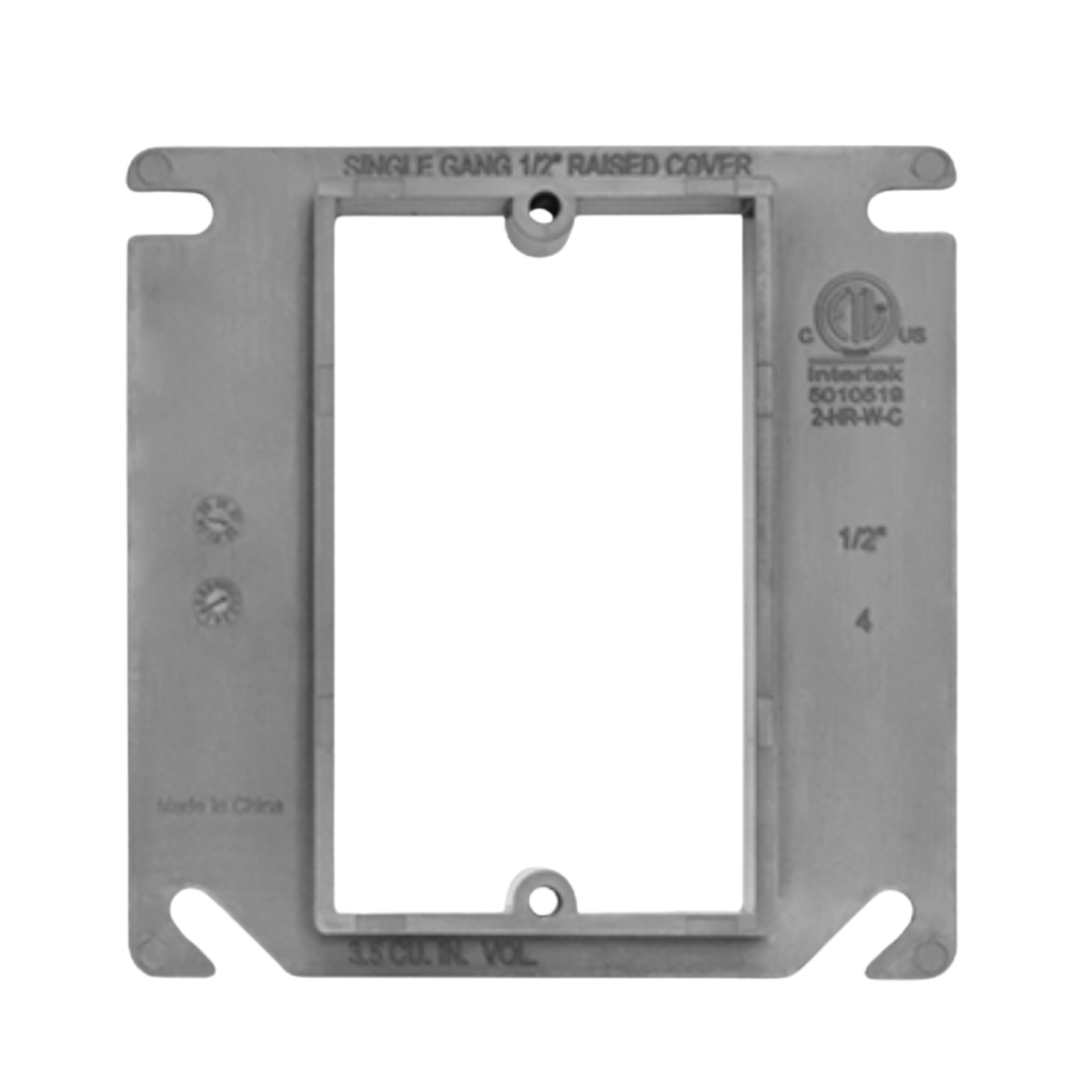 4" Square Electrical Box Covers – 1 & 2 Gang (PVC)