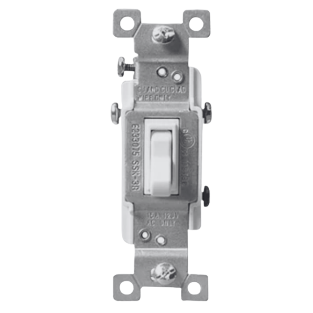Toggle Light Switch – 15A 120V (Single Pole / 3-Way / Double Toggle)