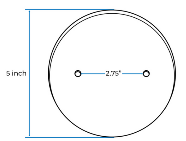 5-Inch White Ceiling Blank-Up Cover Plate