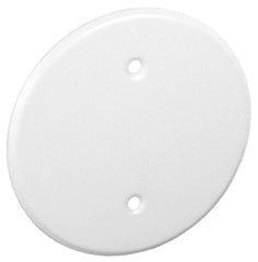 5-Inch White Ceiling Blank-Up Cover Plate